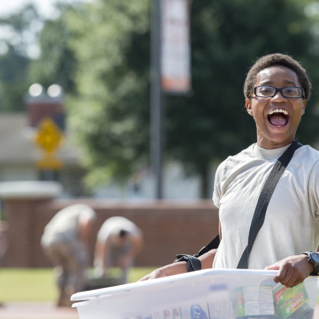 image of student moving