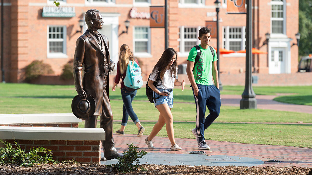 image of students walking on Campbell's campus