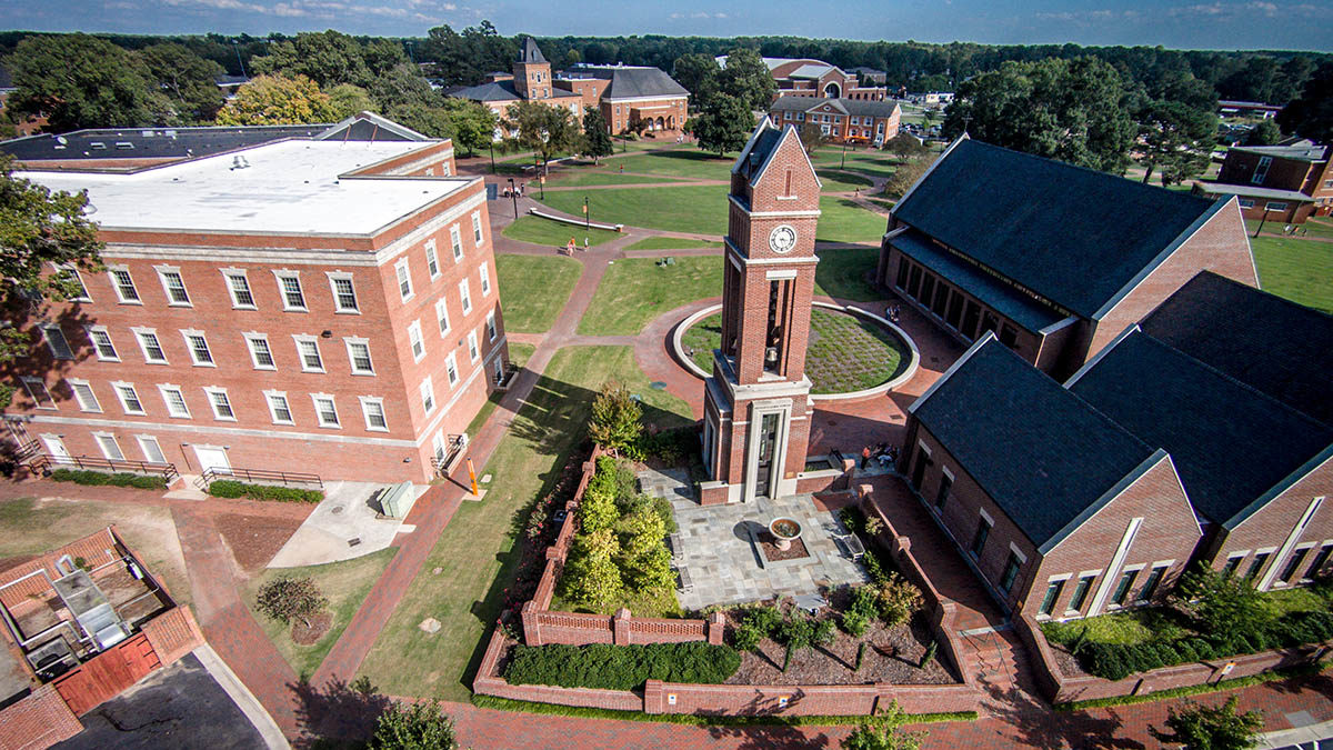 Aerial view of bell tower