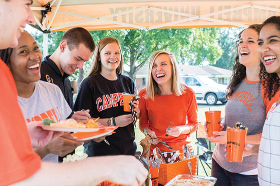 students enjoy homecoming tailgate