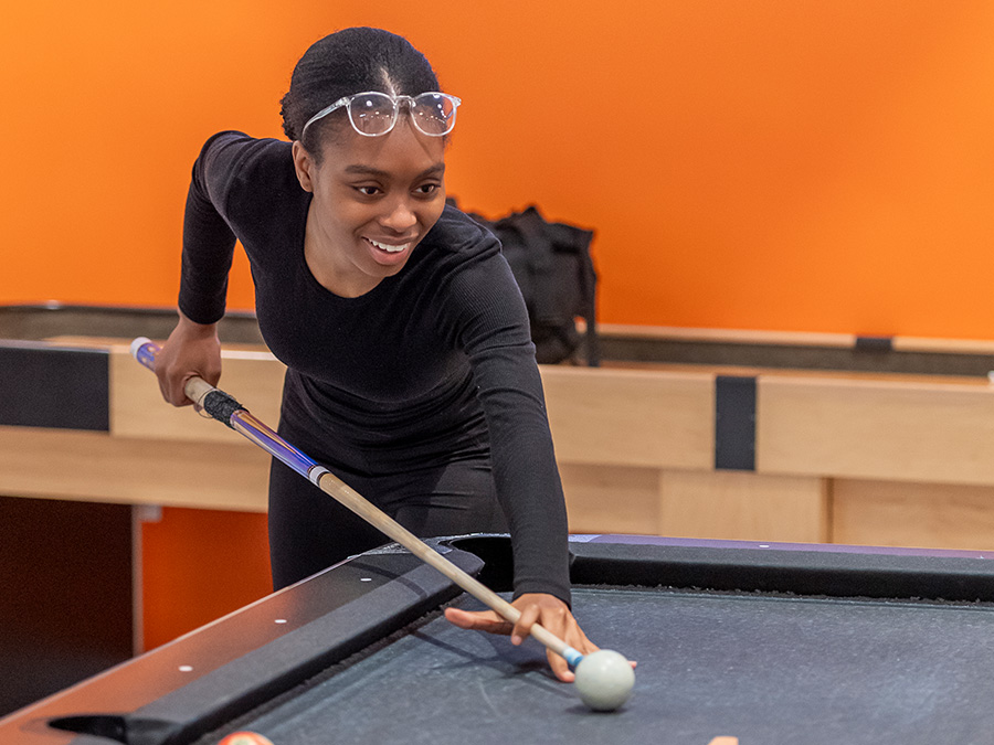 image of person playing pool